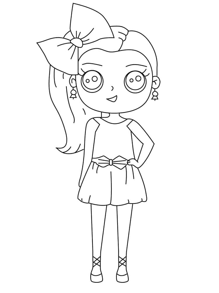 Chibi Jojo Siwa Värityskuva