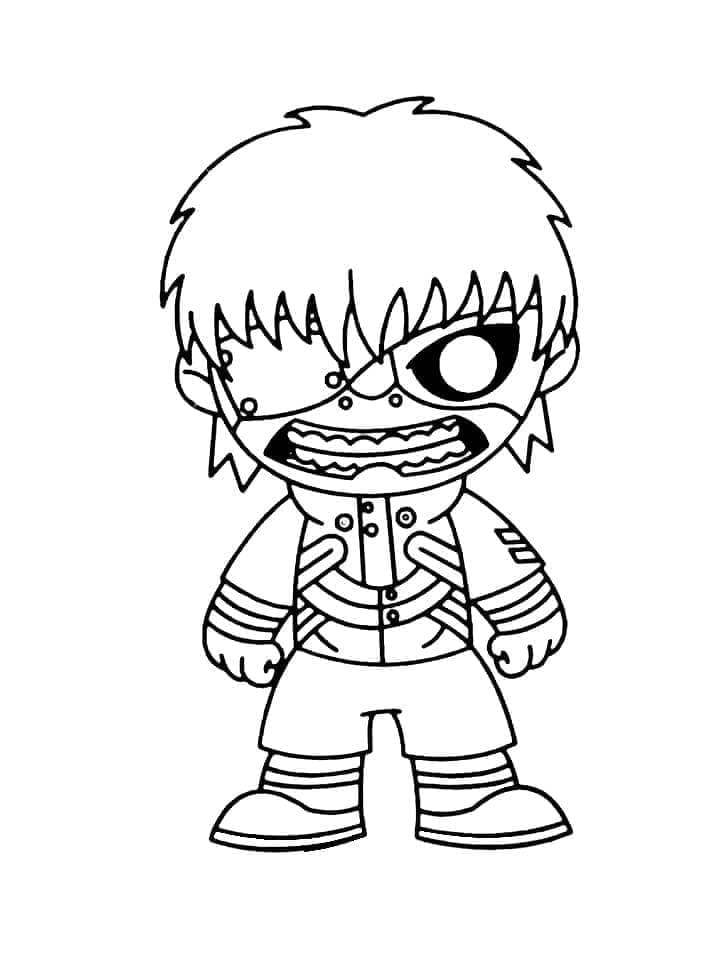 Chibi Ken Kaneki Värityskuva