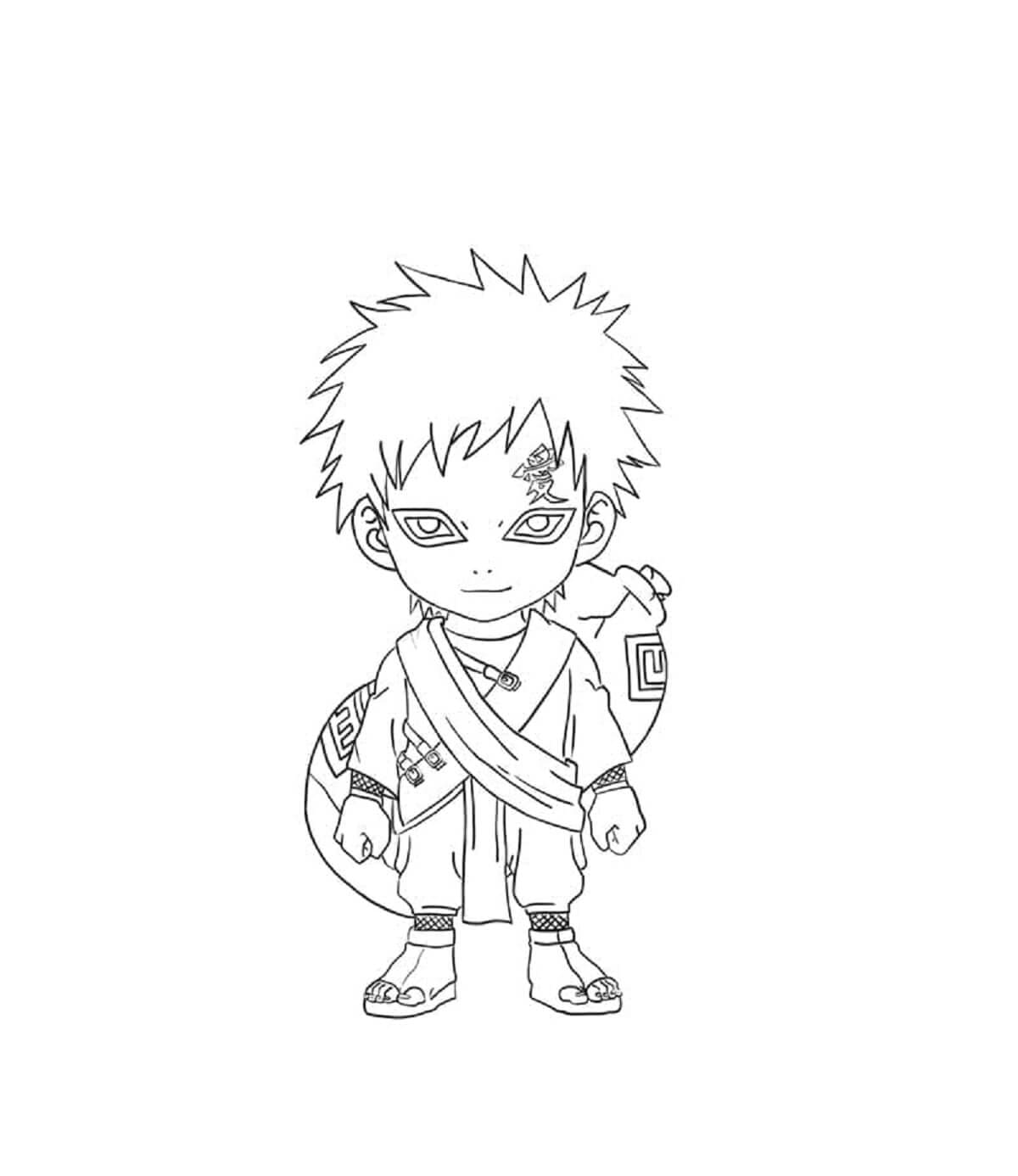 Smiling Chibi Gaara Värityskuva