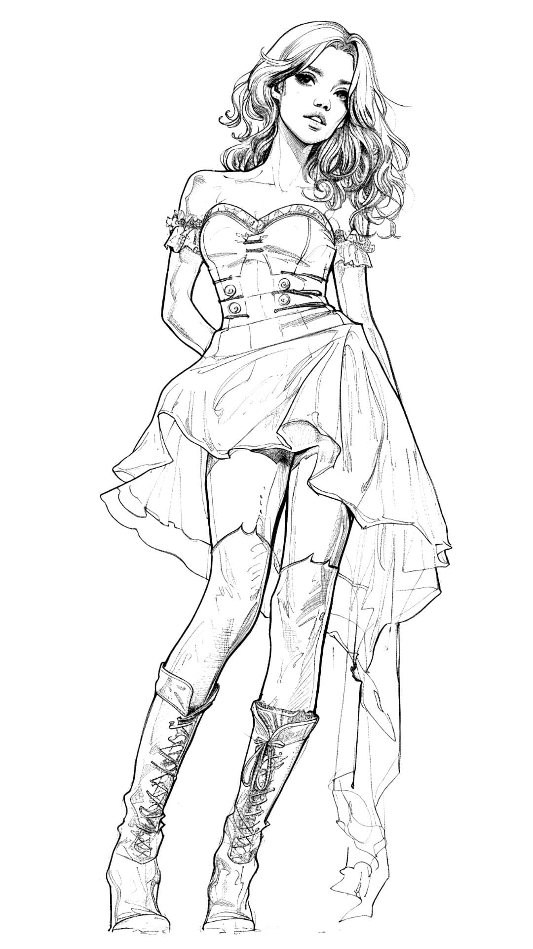 Top Model coloring pages