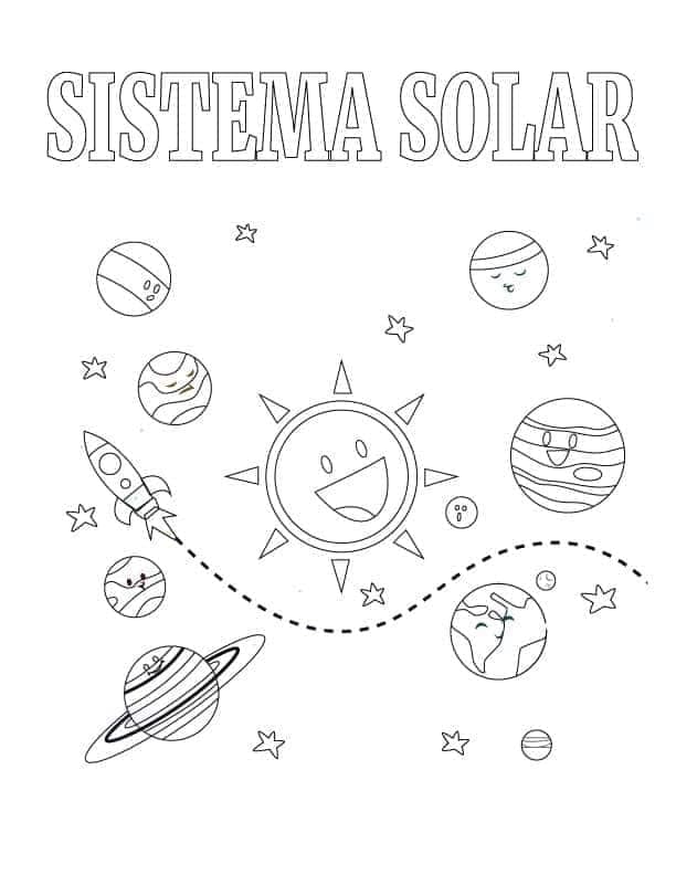 Aurinkokunta 3 Värityskuva