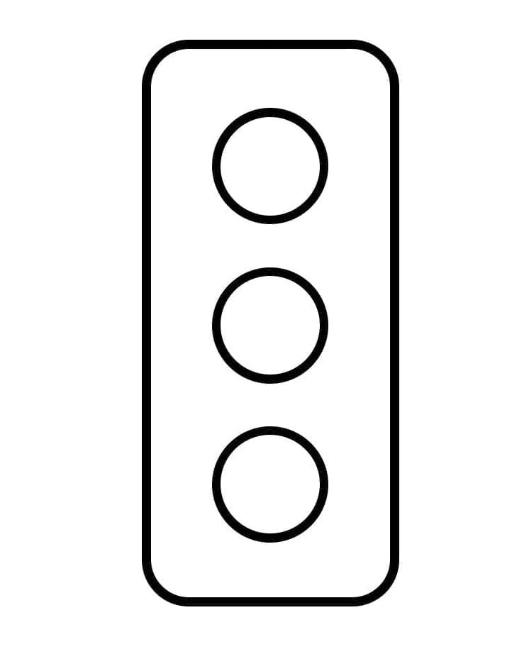 Helppo liikennevalo Värityskuva