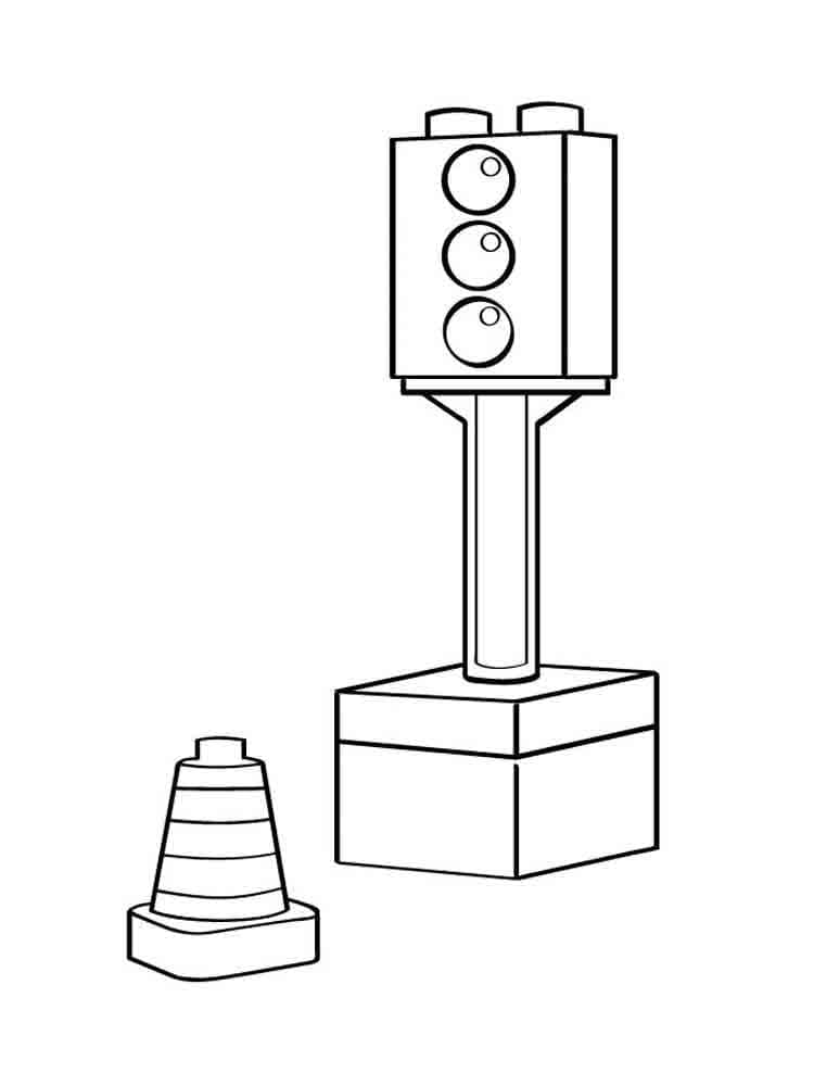 Lego liikennevalo Värityskuva