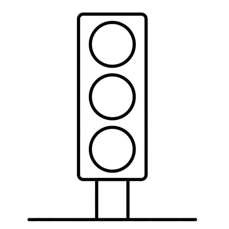 Liikennevalo Tulostettava Värityskuva
