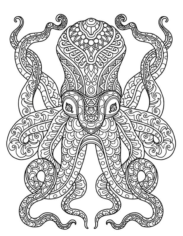 Mustekala Mandala Värityskuva
