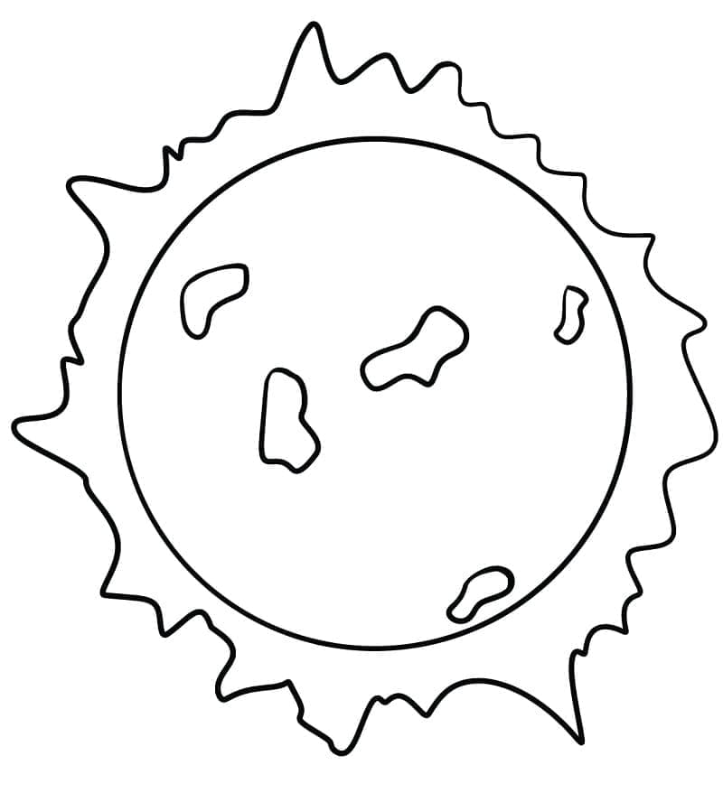 Planeetta aurinko Värityskuva