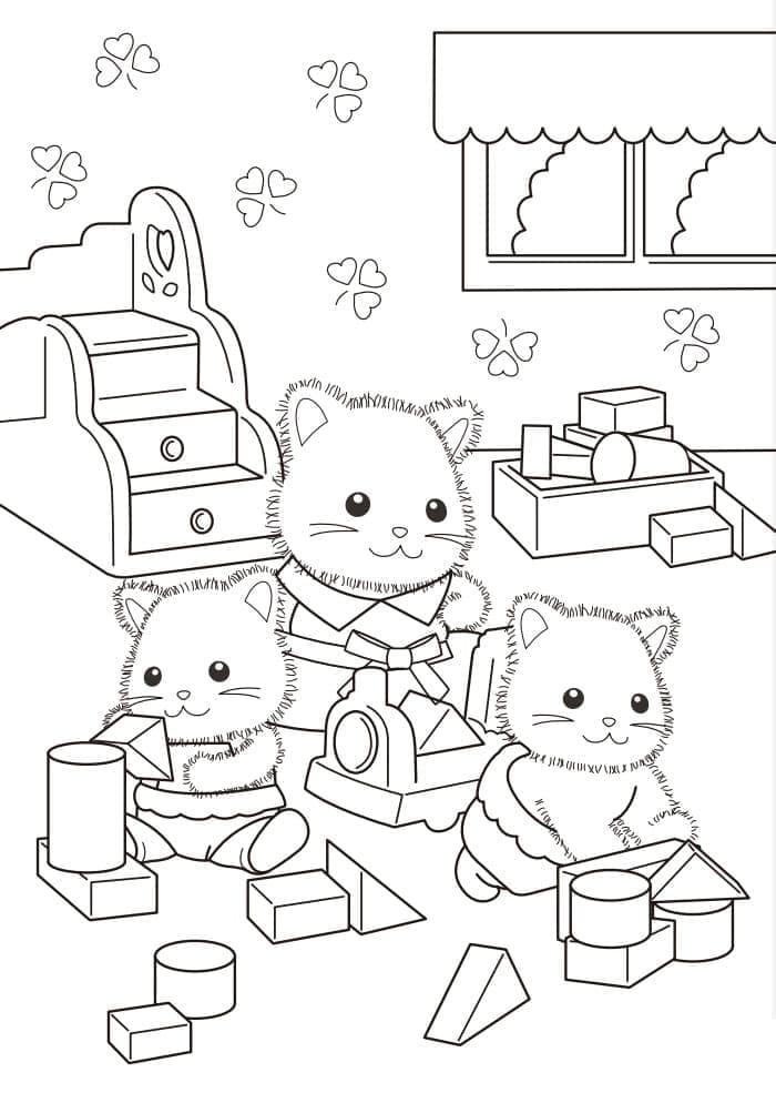 Sylvanian Families Värityskuvat