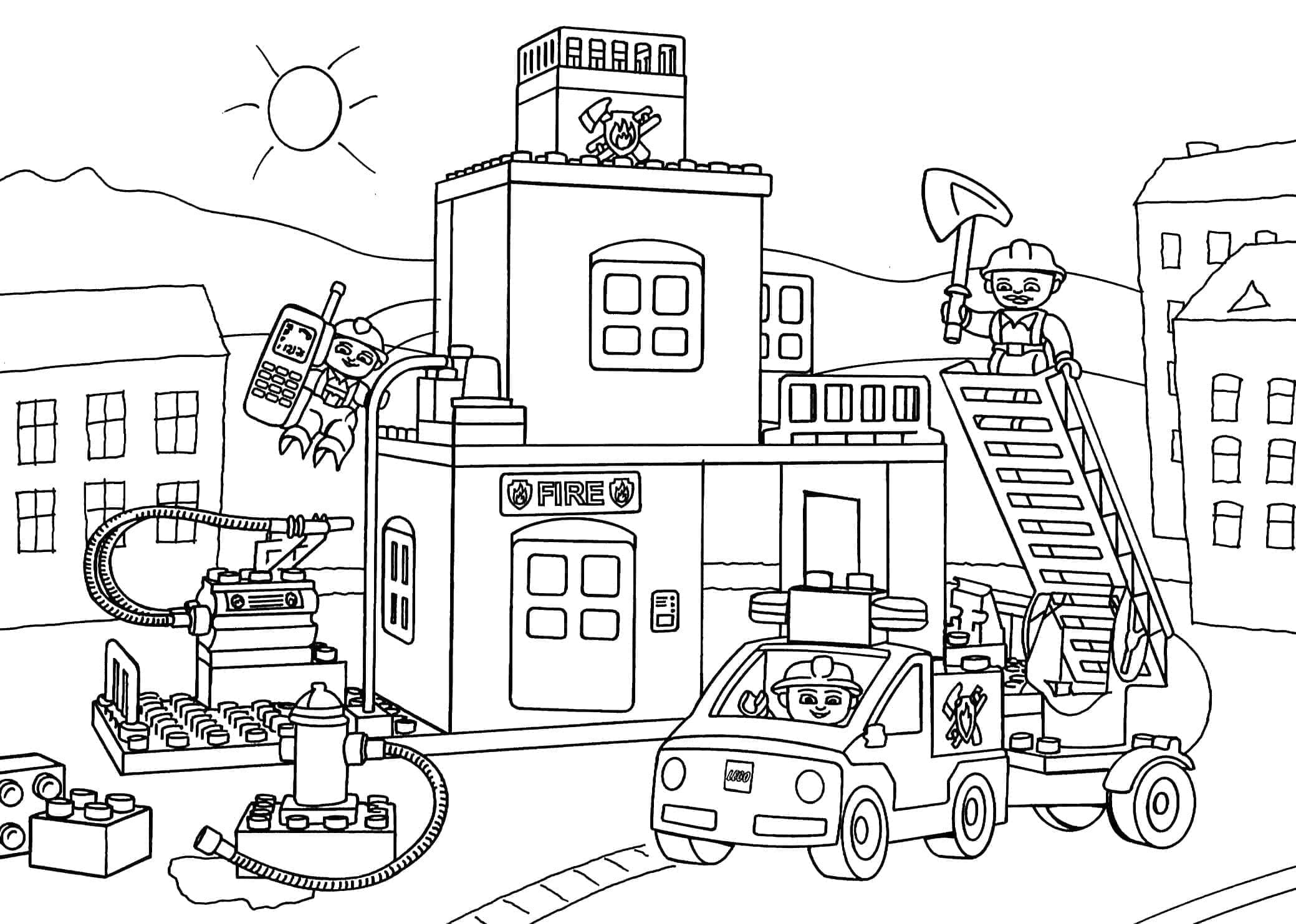 Lego City coloring pages