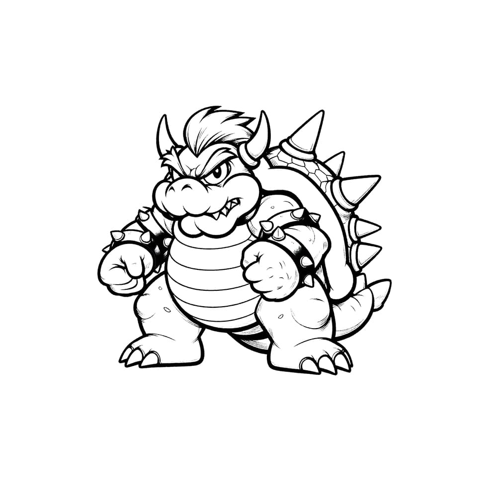 Bowser on ärsyttävää Värityskuva