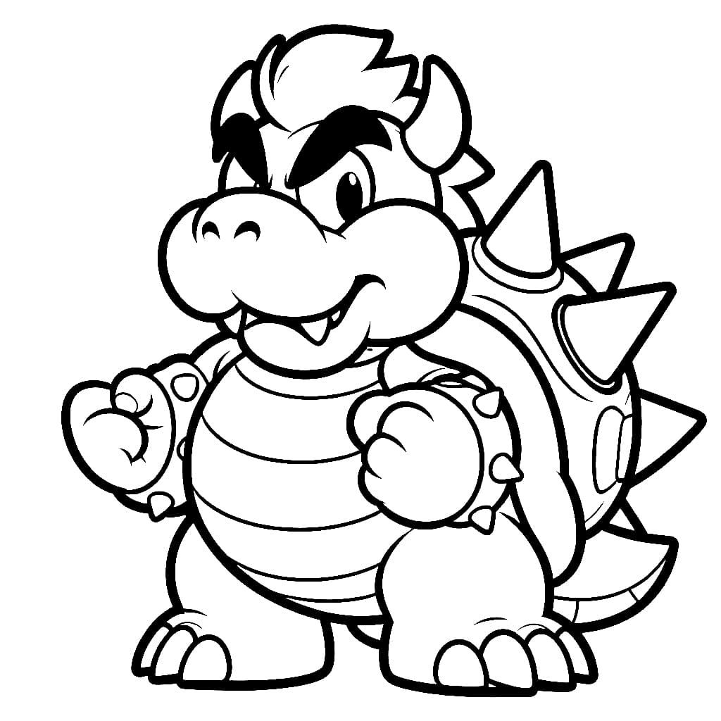Bowser söpö kuva Värityskuva