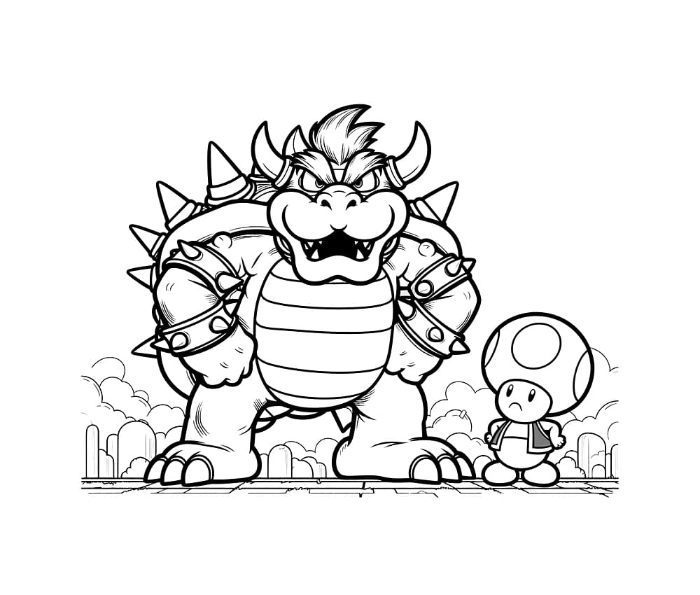 Bowser tulostus Värityskuva