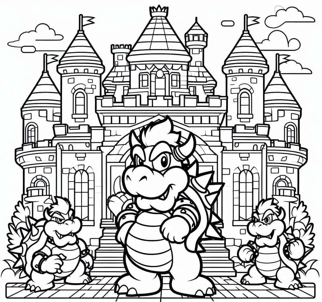 Bowserin etulinna Värityskuva