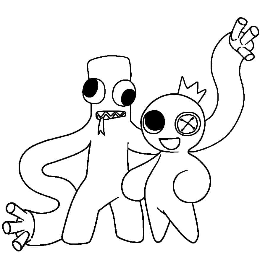Rainbow Friends coloring pages
