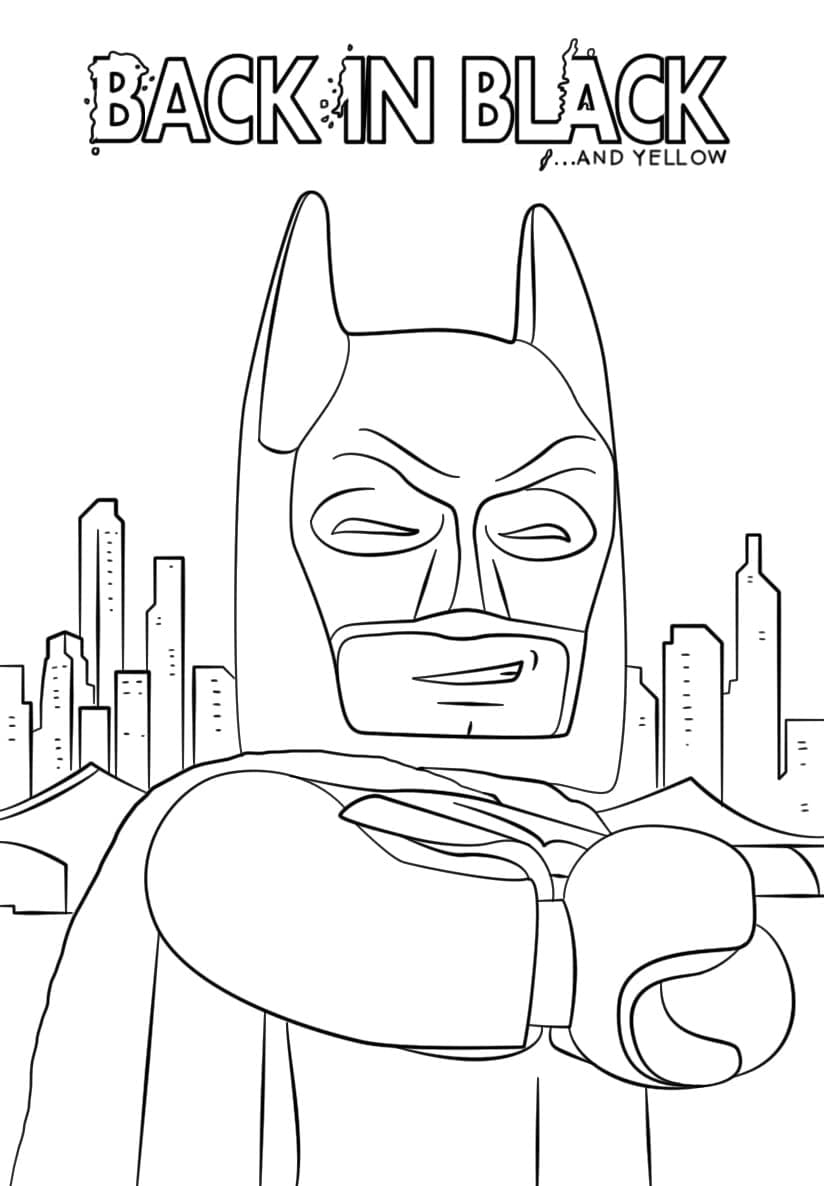 Hymyilevä Lego Batman Värityskuva