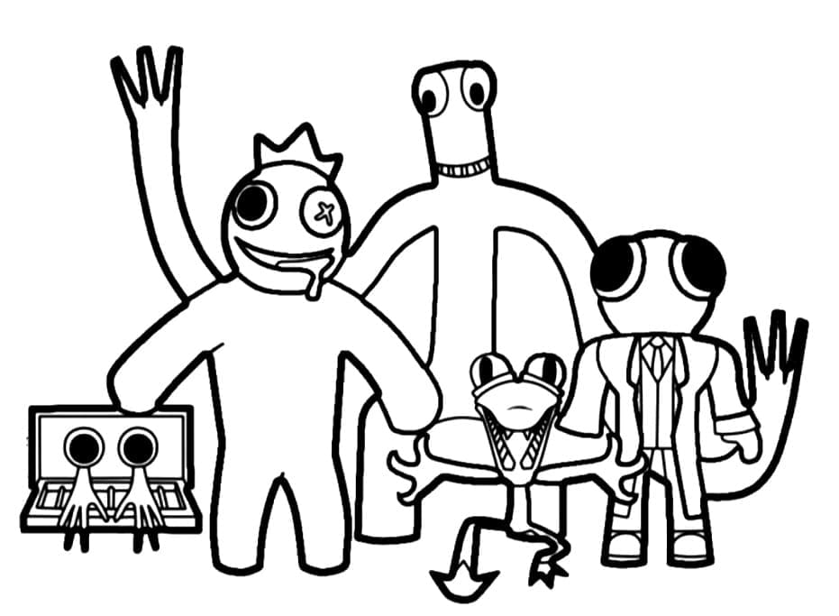 Ilmainen Rainbow Friends Värityskuva