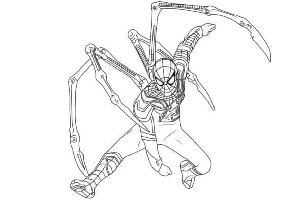 Iron Spiderman taistelu Värityskuva