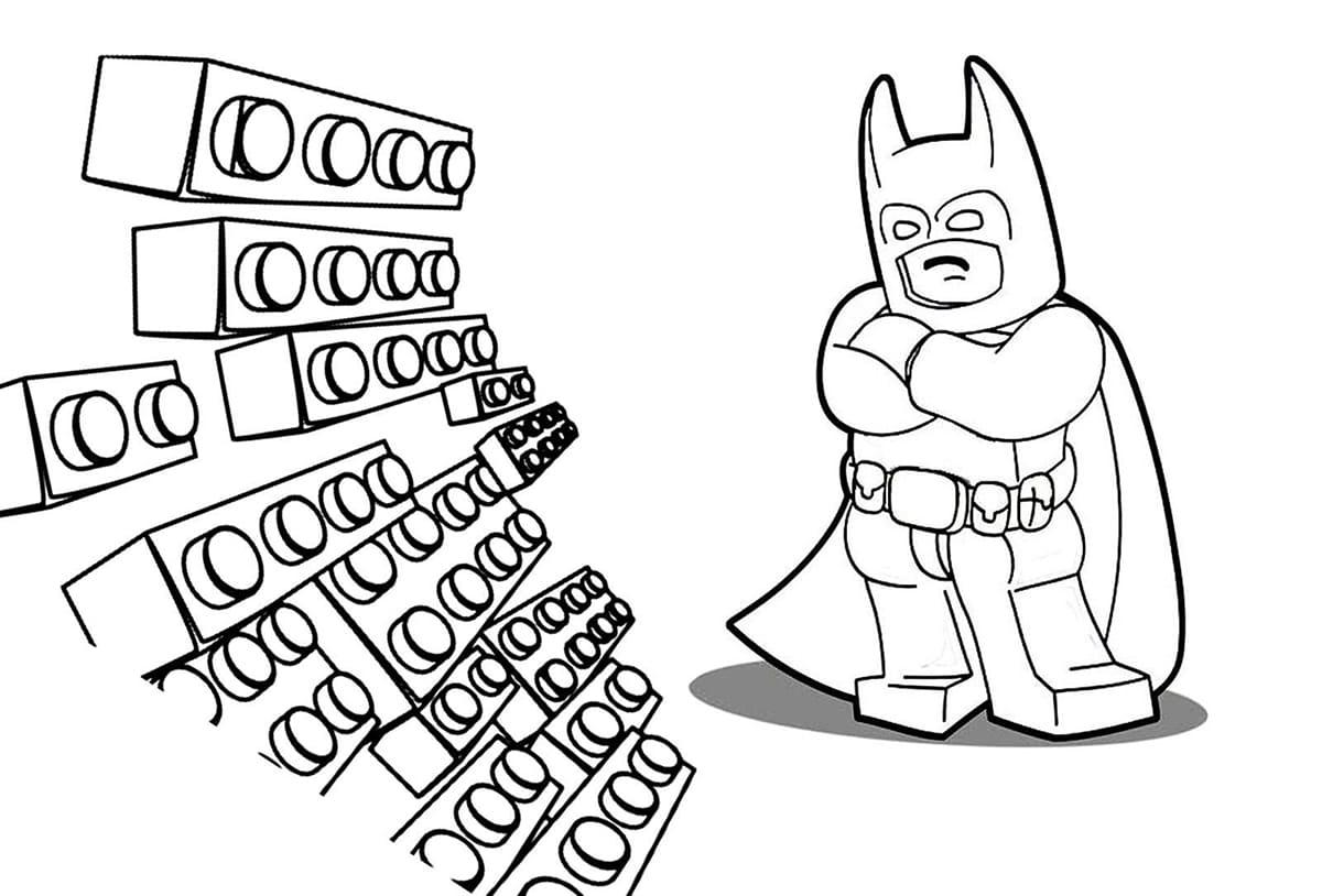 Lego Batman ja Lego Stick Värityskuva