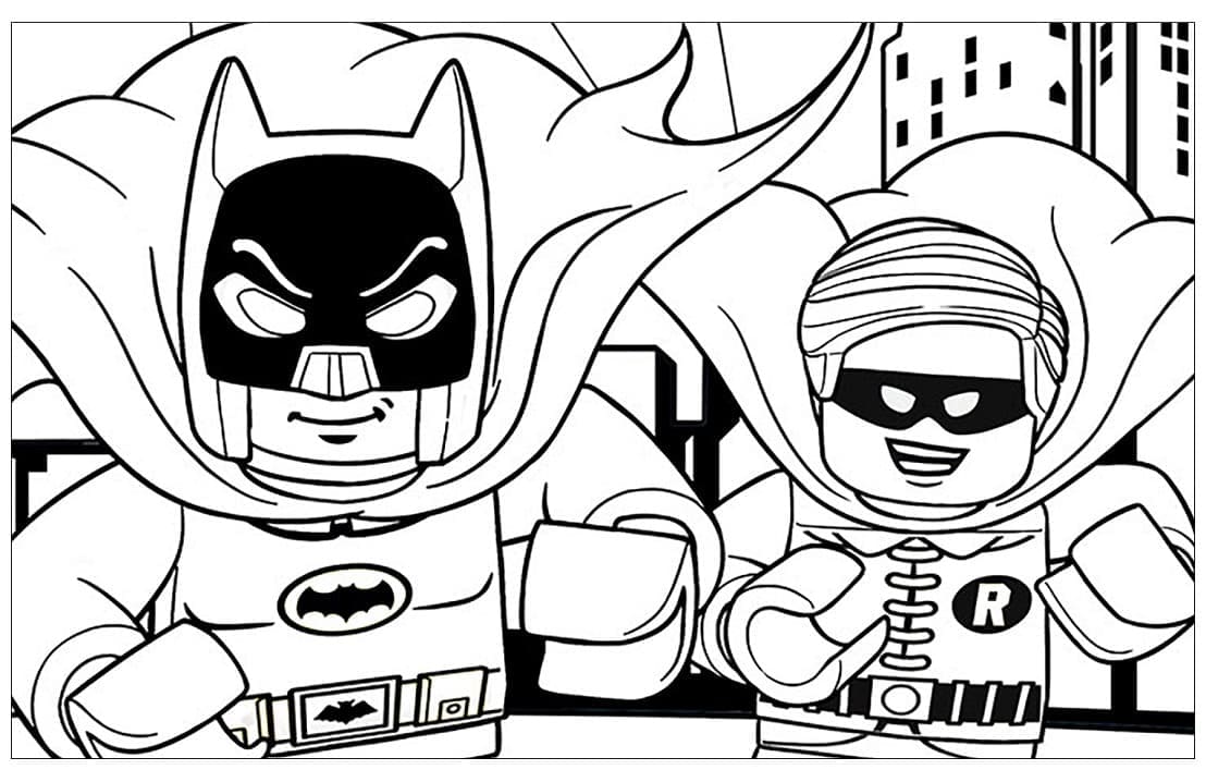 Lego Batman ja Robin Värityskuva