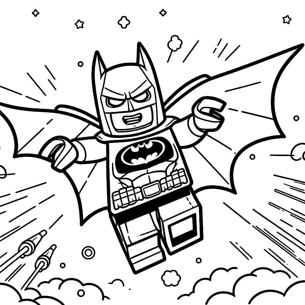 Lego Batman lennossa Värityskuva