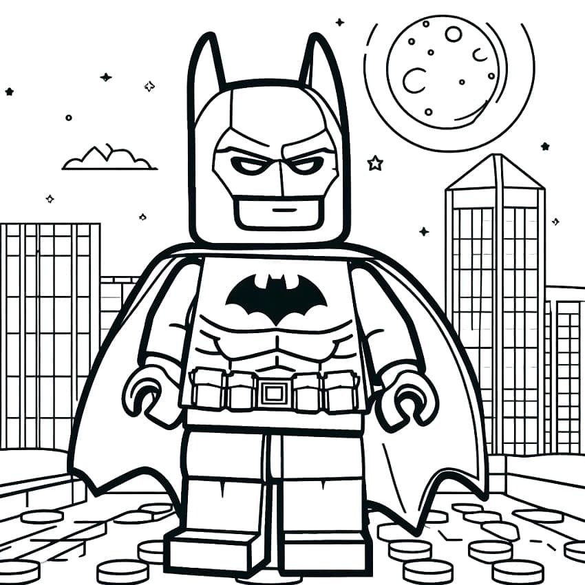 Lego Batman yöllä Värityskuva