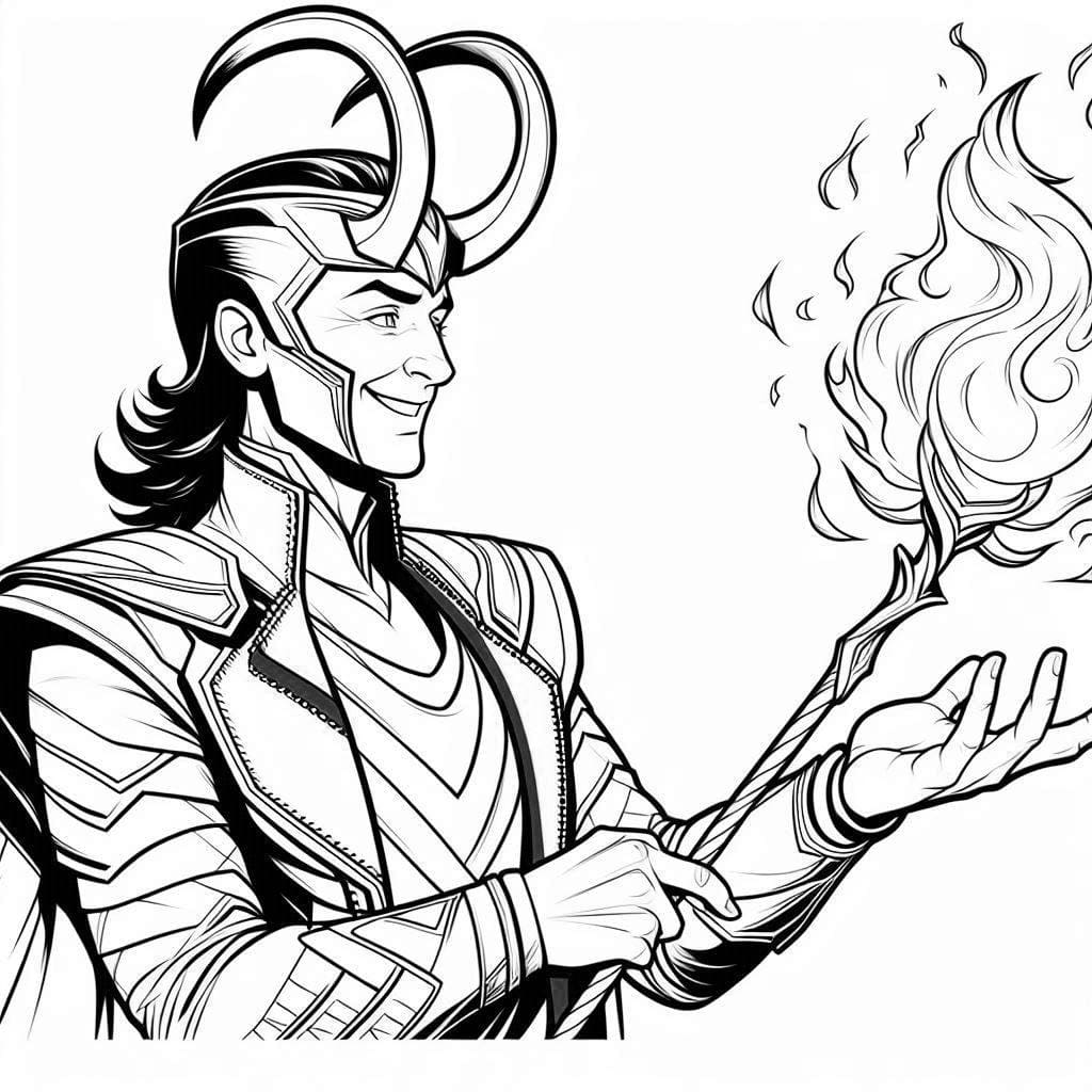 Loki nauroi Värityskuva