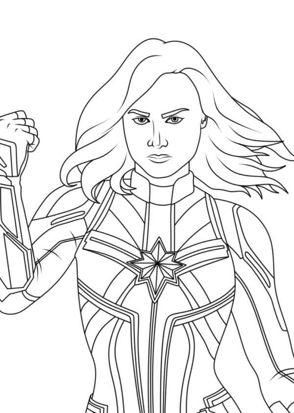 Muotokuva Captain Marvel Värityskuva