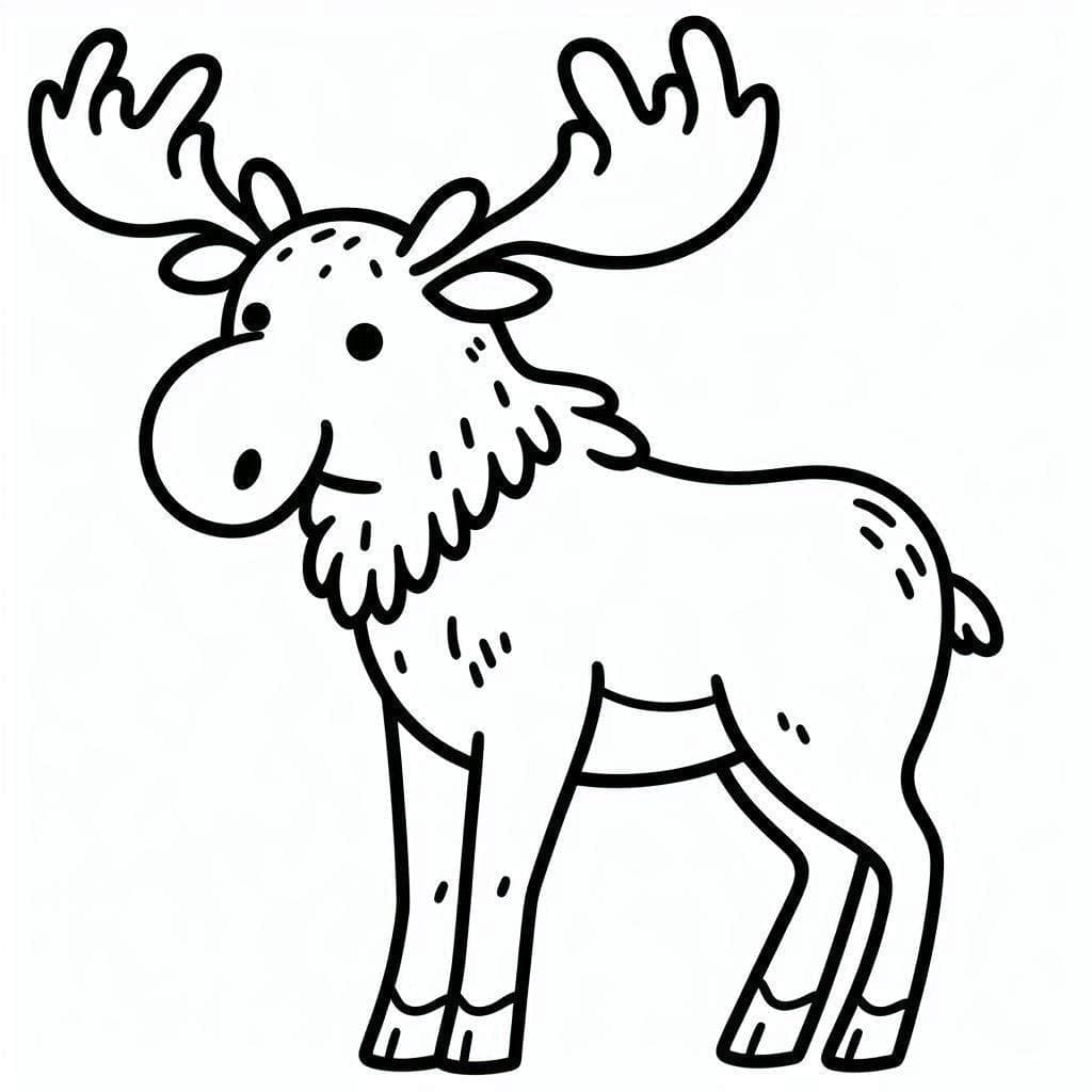 Nuori hirvi Värityskuva