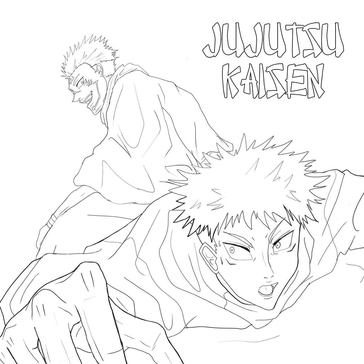 Jujutsu Kaisen Värityskuvat
