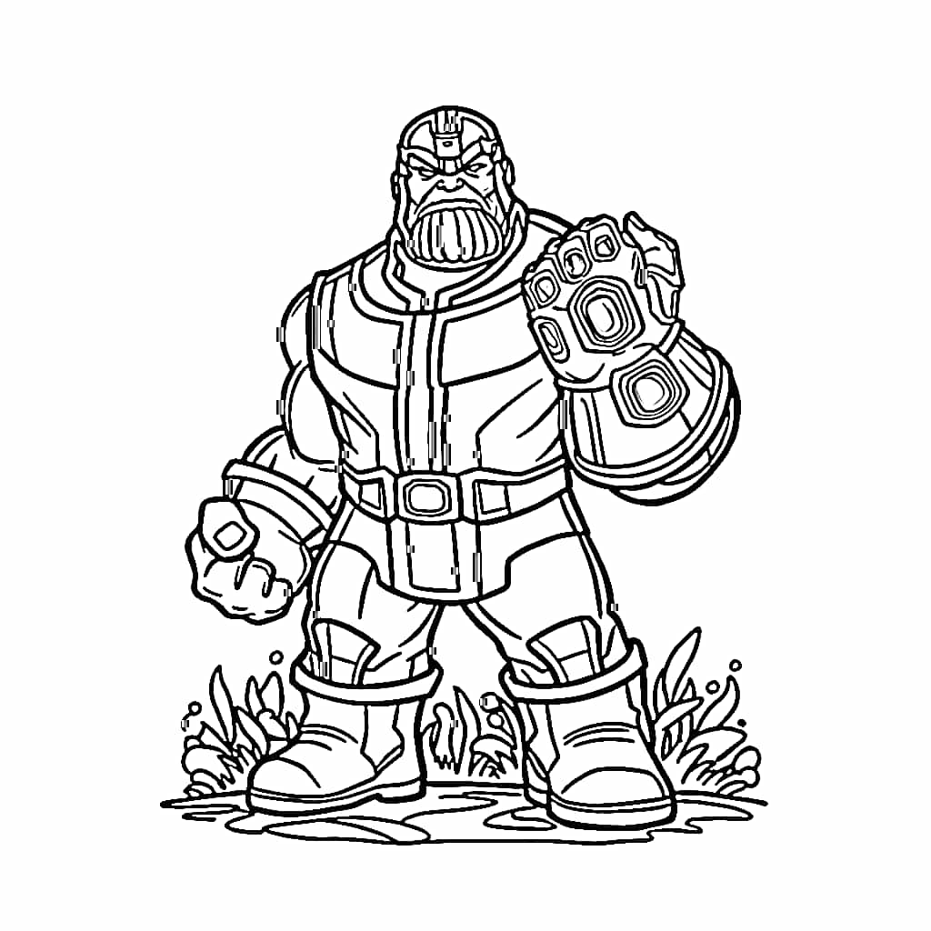 Thanos Lyhyt ja Söpö Värityskuva