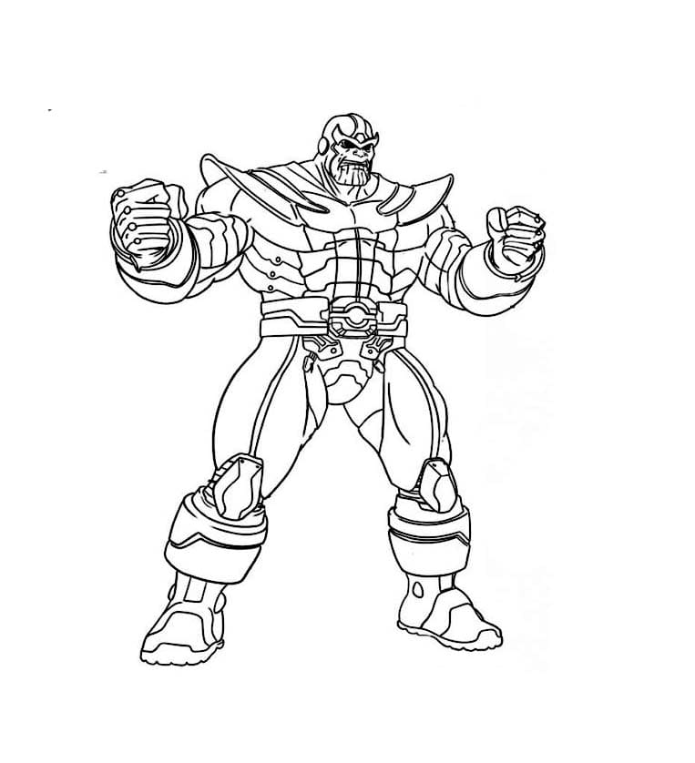 Thanos on erittäin vihainen Värityskuva