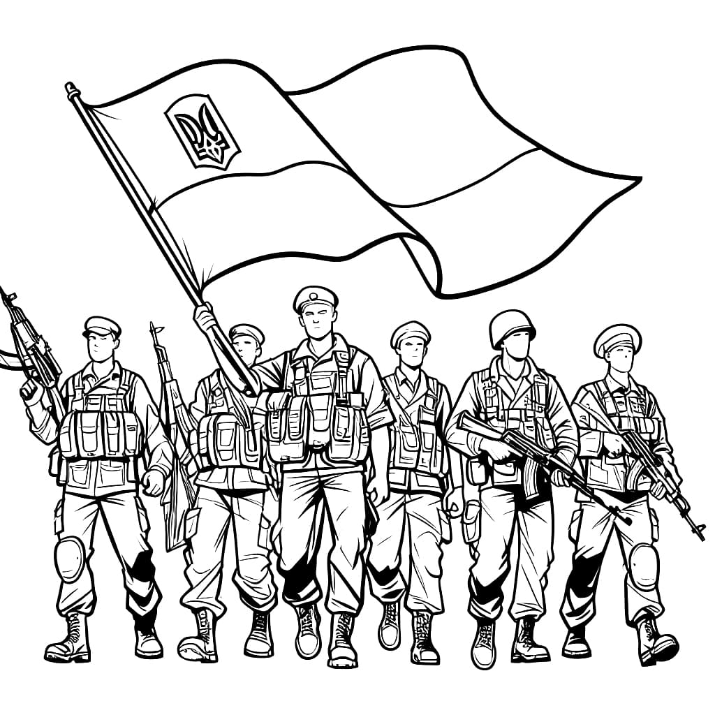 Ukrainan lippujoukkue Värityskuva