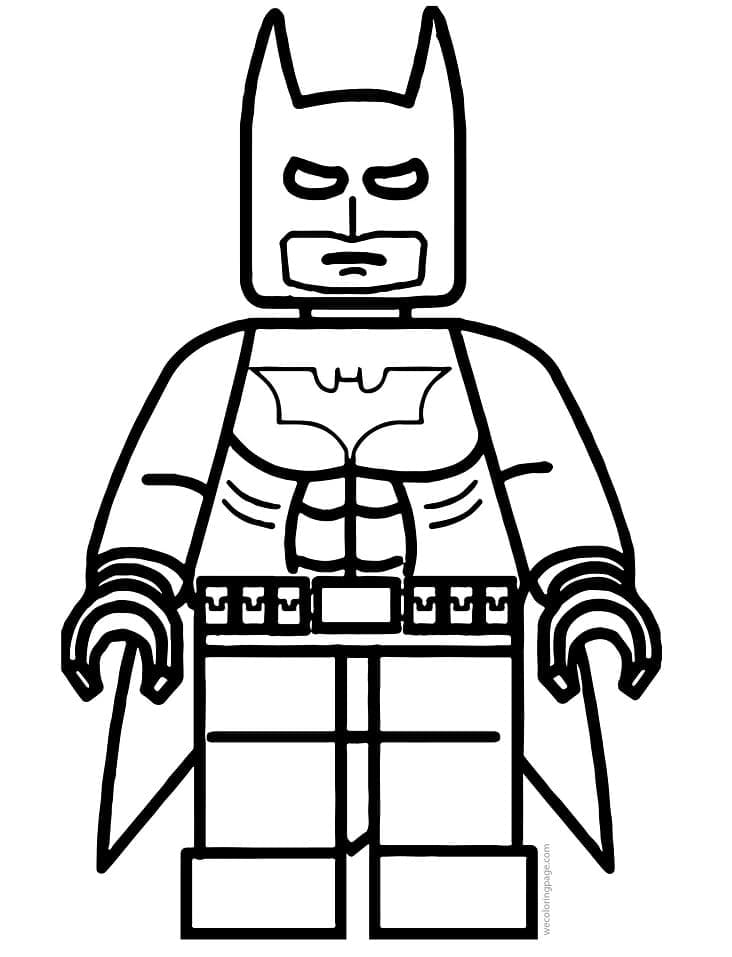 Yksinkertainen Lego Batman Värityskuva