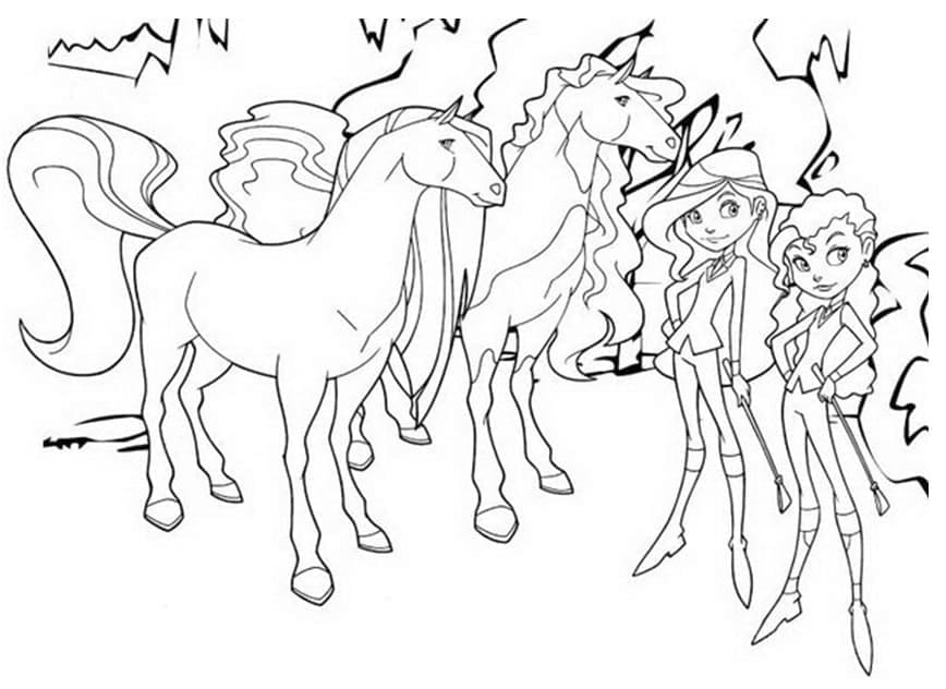 Girls raise their mares Värityskuva