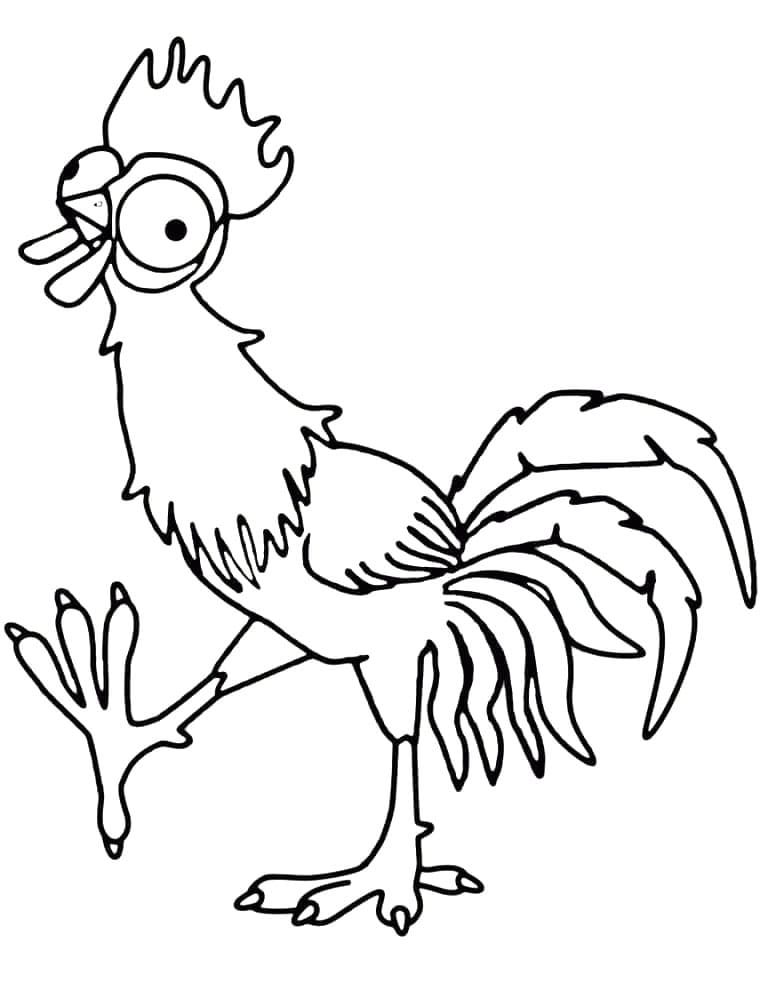 Hei Hei kukko Värityskuva