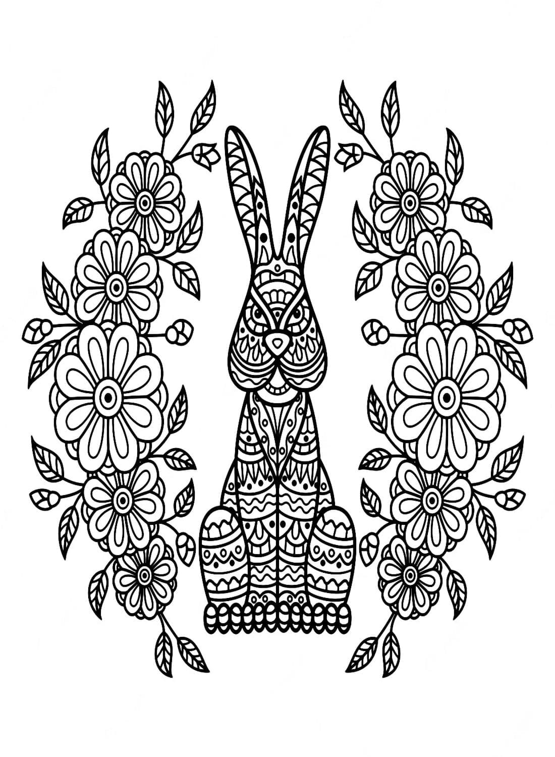 Kani Zentangle aikuisille Värityskuva