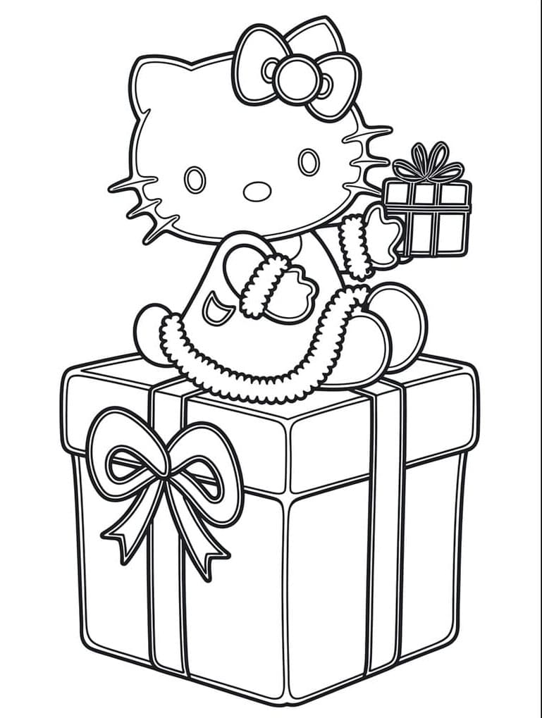 Lahjarasia Hello Kitty Värityskuva