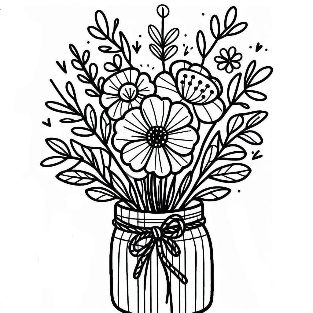 Kukkakimppu coloring pages