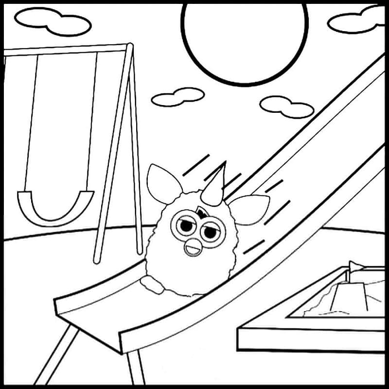 Erittäin söpö Furby Värityskuva