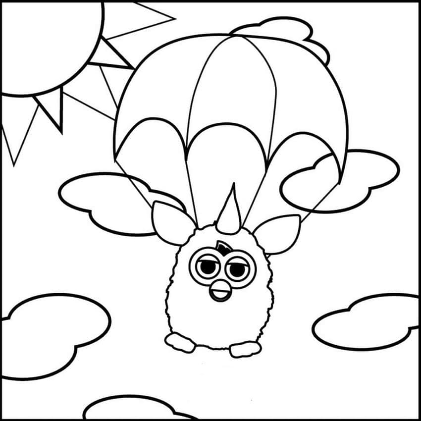 Furby ilmainen tulostettava Värityskuva