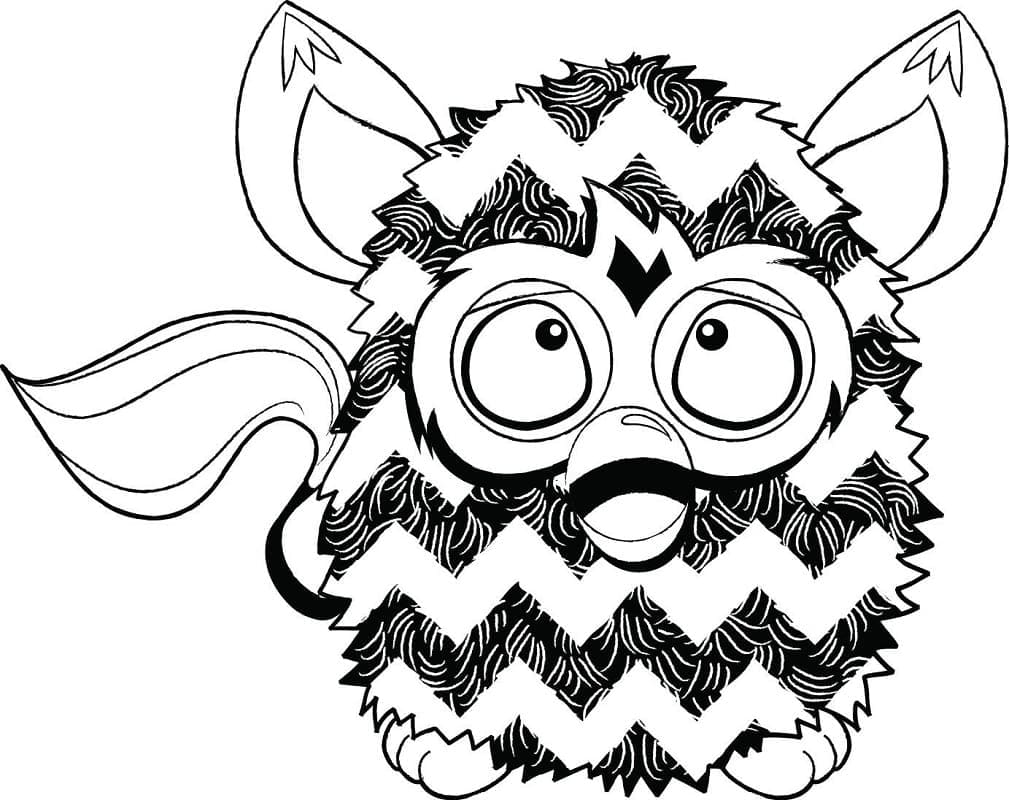 Furby kuva Värityskuva