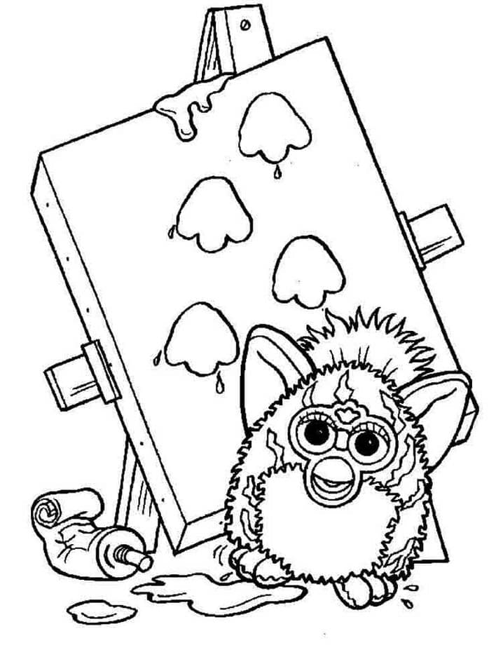 Furby maalaa Värityskuva