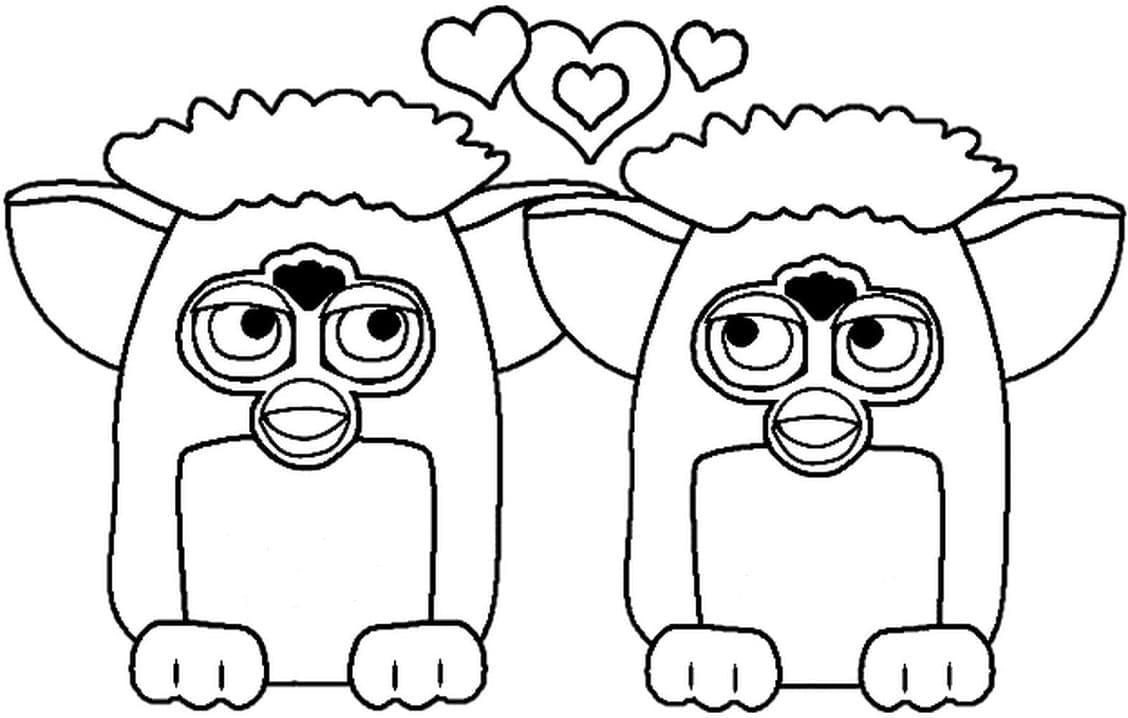 Furby rakastunut Värityskuva