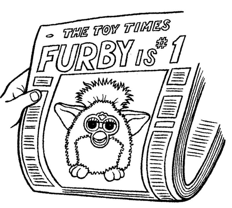 Furby sanomalehdissä Värityskuva