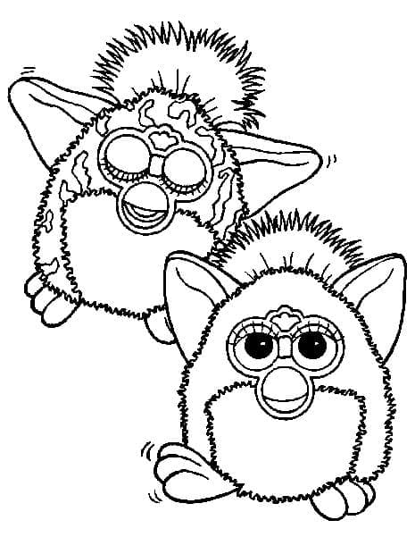 Furby tulostamaan Värityskuva