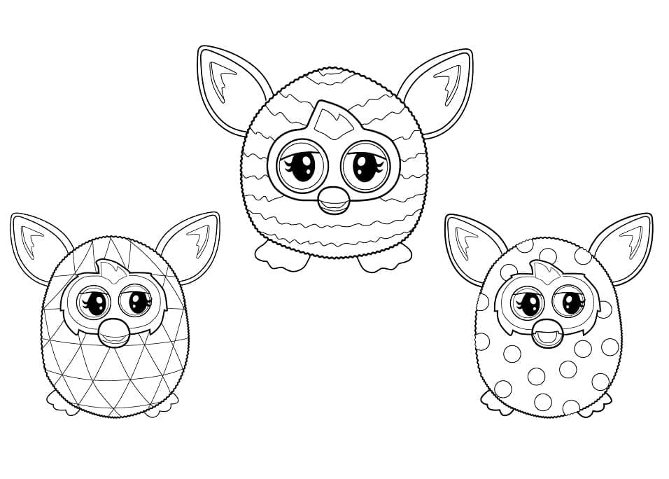Furby tulostettava Värityskuva