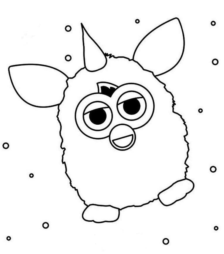 Furby yksisarvinen Värityskuva