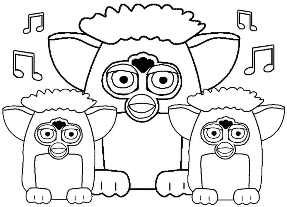 Laulaa Furby Värityskuva