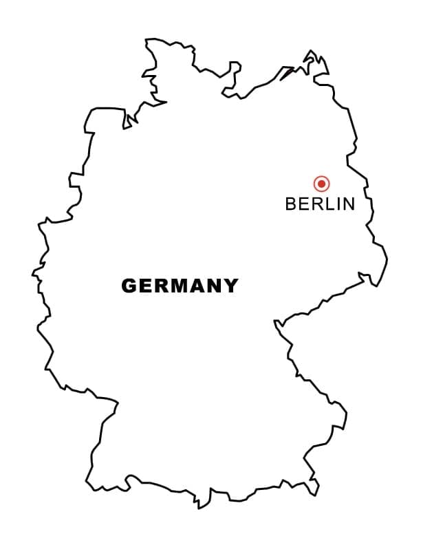 Stampa la mappa della Germania Värityskuva