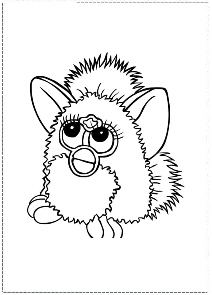 Surullinen Furby Värityskuva