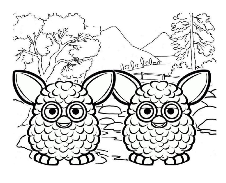 Tulostettava Furby Värityskuva